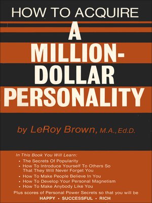 cover image of How to Acquire a Million-Dollar Personality